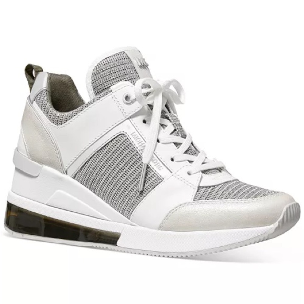 Michael Kors White and Silver Women's Sneakers
